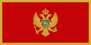 Flagge des größten montenegrinisch sprechenden Landes