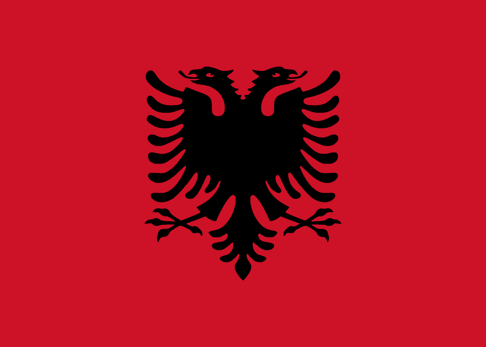 Flagge des größten albanisch sprechenden Landes